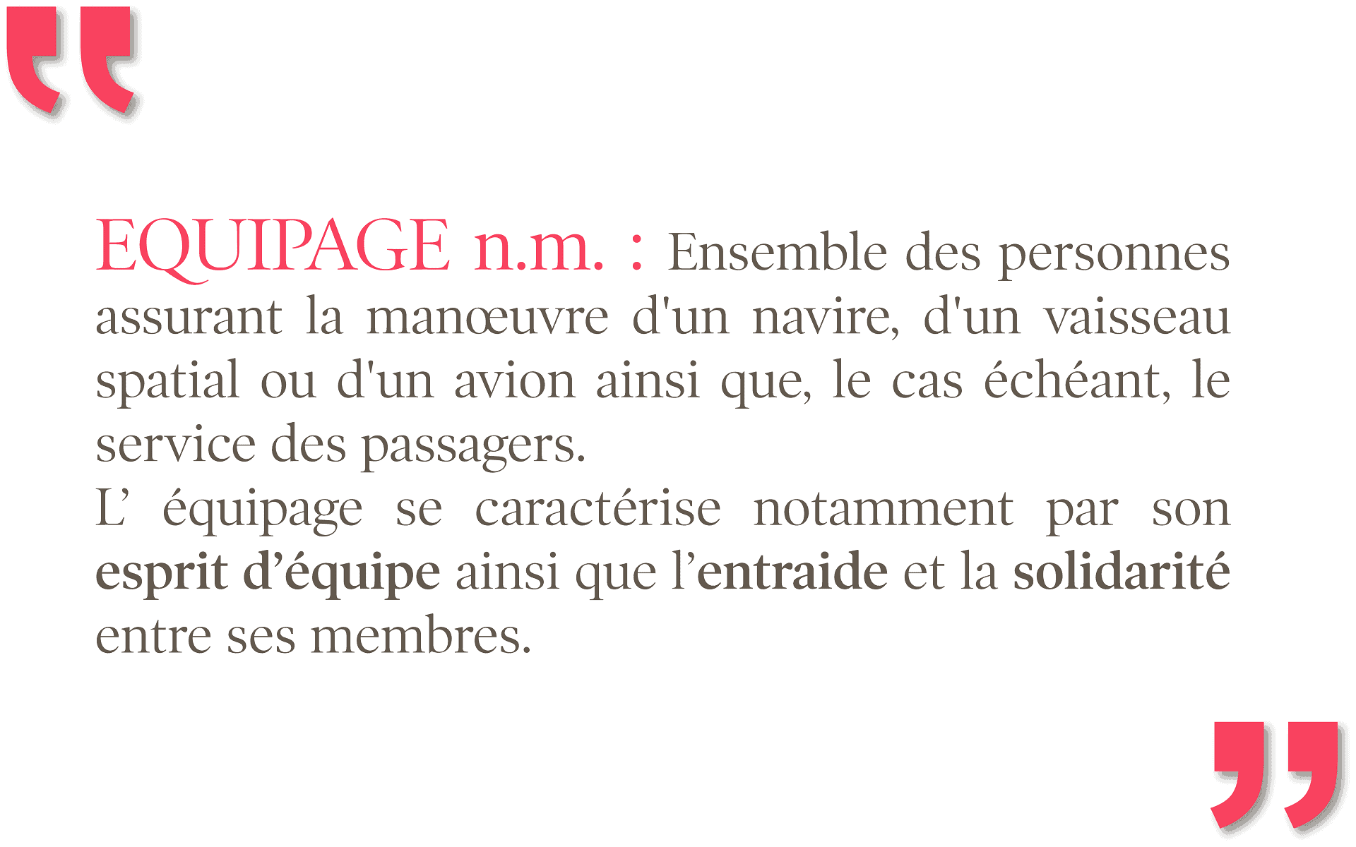 définition équipage